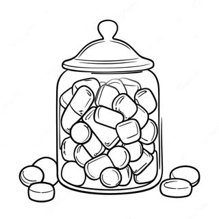 Colorful Candy Jar Coloring Page 26493-24253