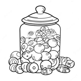 Colorful Candy Jar Coloring Page 26493-24254