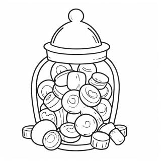 Colorful Candy Jar Coloring Page 26493-24255