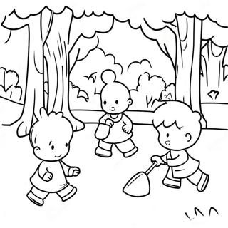 Little People Playing In The Park Coloring Page 26522-24274