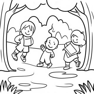 Little People Playing In The Park Coloring Page 26522-24276