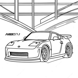 Nissan Sports Car Coloring Page 26533-24286