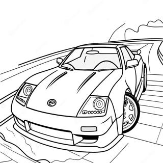 Nissan Sports Car Coloring Page 26533-24287