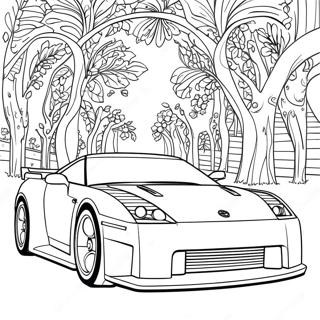 Nissan Sports Car Coloring Page 26533-24288