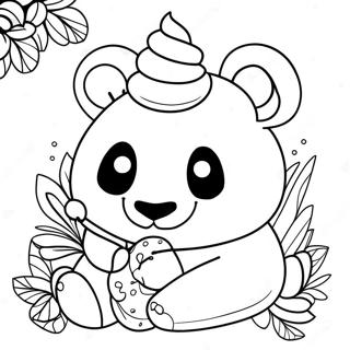 Unicorn Panda Coloring Page 26552-24298