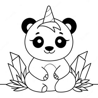 Unicorn Panda Coloring Page 26552-24299