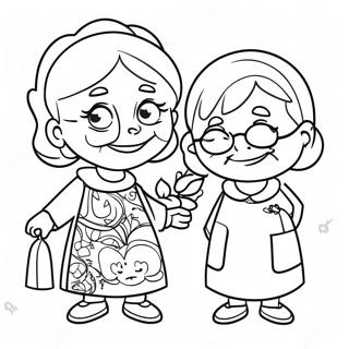 Bluey Grannies Coloring Page 2657-2162