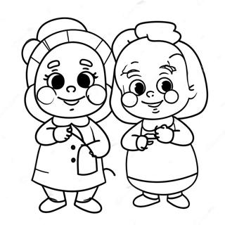 Funny Bluey Grannies Coloring Page 2658-2166