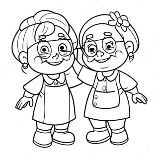 Funny Bluey Grannies Coloring Page 2658-2167