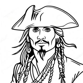 Jack Sparrow Adventurous Coloring Page 26603-24342