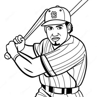 Fernando Tatis Jr Swinging Bat Coloring Page 26613-24352