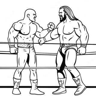 Wwe Superstars In Action Coloring Page 26623-24357