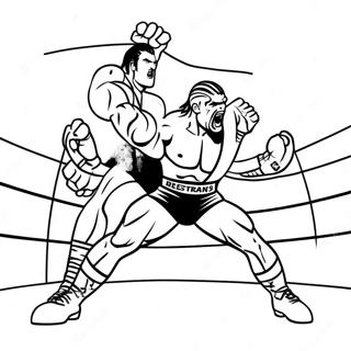 Wwe Superstars In Action Coloring Page 26623-24358