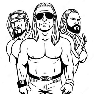 Wwe Superstars In Action Coloring Page 26623-24359