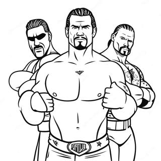 Wwe Superstars In Action Coloring Page 26623-24360