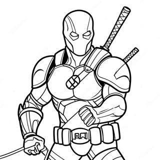 Deathstroke In Action Coloring Page 26633-24365