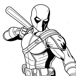 Deathstroke In Action Coloring Page 26633-24367