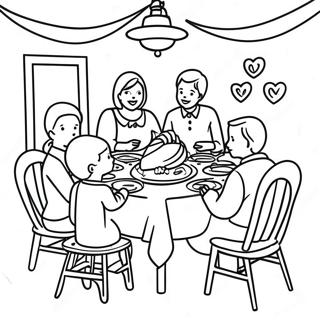 Thankful Family Gathering Coloring Page 26643-24375