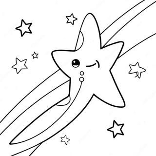 Twinkling Shooting Star Coloring Page 26663-24389