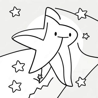 Twinkling Shooting Star Coloring Page 26663-24390