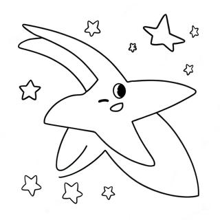 Twinkling Shooting Star Coloring Page 26663-24391