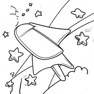 Twinkling Shooting Star Coloring Page 26663-24392