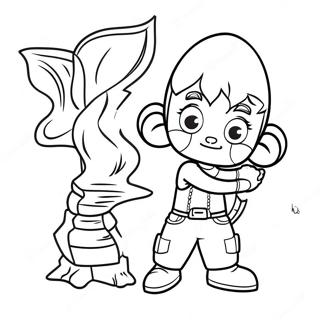 Prodigy Character In Action Coloring Page 2668-2174