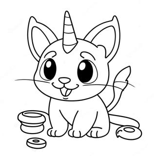 Cute Meowth With Coins Coloring Page 26713-24430