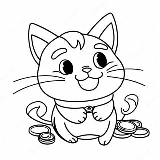 Cute Meowth With Coins Coloring Page 26713-24432