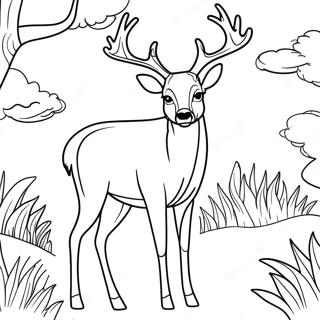 Realistic Buck Deer Coloring Page 26722-24434