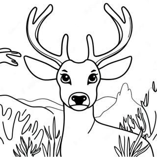 Realistic Buck Deer Coloring Page 26722-24436