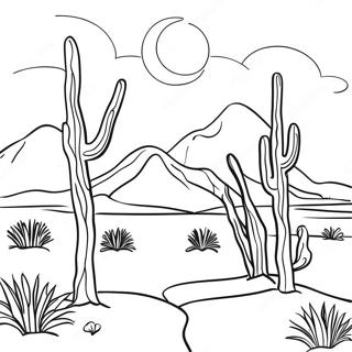 Georgia O Keeffe Desert Landscape Coloring Page 26733-24447