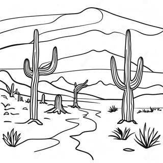 Georgia O Keeffe Desert Landscape Coloring Page 26733-24448