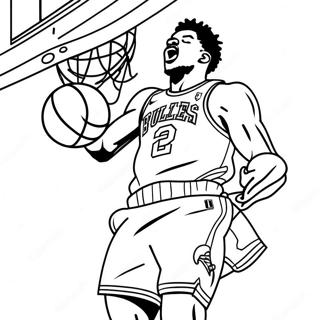 Jimmy Butler Dunking Basketball Coloring Page 26773-24477