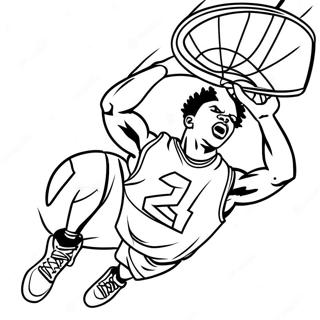 Jimmy Butler Dunking Basketball Coloring Page 26773-24479