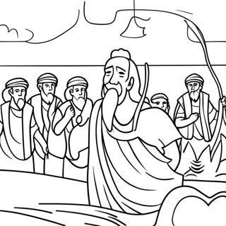 Moses Parting The Red Sea Coloring Page 2678-2181