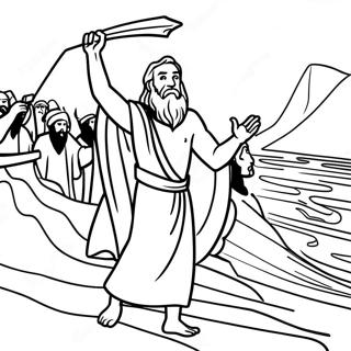 Moses Parting The Red Sea Coloring Page 2678-2182