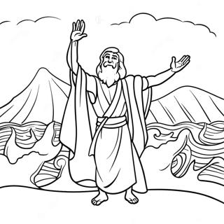 Moses Parting The Red Sea Coloring Page 2678-2184