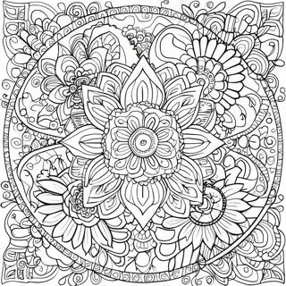 Intricate Flower Mandala Coloring Page 26793-24495