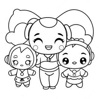 Cute Pucca With Friends Coloring Page 26803-24502