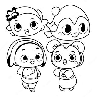 Cute Pucca With Friends Coloring Page 26803-24504