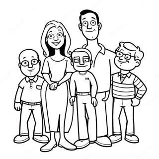 Funny American Dad Family Coloring Page 26823-24517