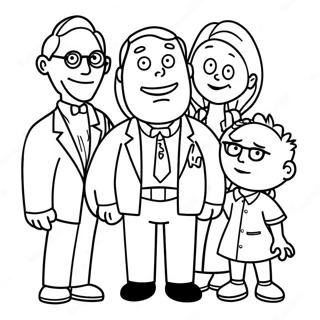 Funny American Dad Family Coloring Page 26823-24518