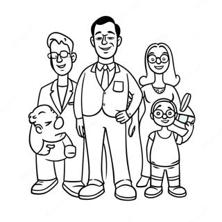 Funny American Dad Family Coloring Page 26823-24519