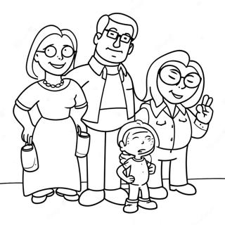 Funny American Dad Family Coloring Page 26823-24520