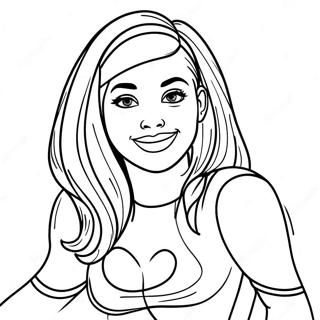 Carly Shay Fun Pose Coloring Page 26843-24535