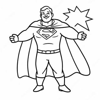 Funny Super Dad With Cape Coloring Page 26853-24541