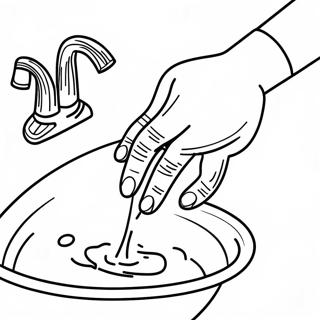 Hand Washing Coloring Page 26872-24555