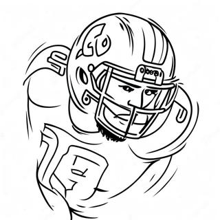 Travis Kelce In Action Coloring Page 26903-24581