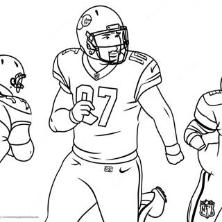 Travis Kelce In Action Coloring Page 26903-24583